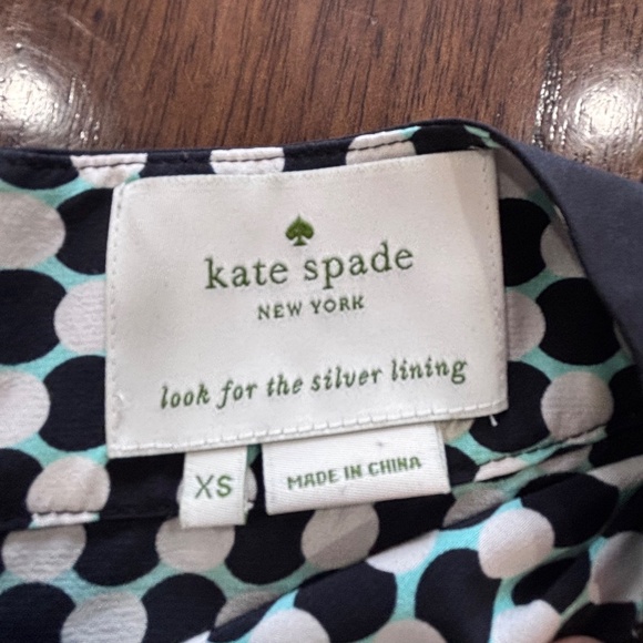 Kate Spade Kassia shift dress silk blend geo dot print size XS - Picture 9 of 16